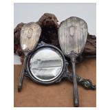 2- Sterling Silver Dresser Mirror Frames + Other