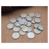 Lot of 25 Silver Roosevelt Dimes