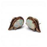 10k Gold Opal CZ Earrings