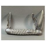 Vintage Imperial 3 Blade Pocket Knife Metal Sides
