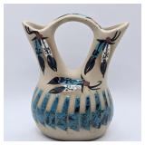 NAVAJO SIGNED MARILYN WEDDING VASE 5.25" TALL