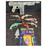 VINTAGE TOY GUNS SOME MISSING PCS., PLASTIC &