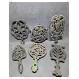 Vintage Ornate Cast Iron Trivets