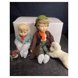 2 M.J. HUMMEL PORCELAIN DOLLS FRIEND OR FOE BOY