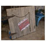 Old Half Barn Door w/ Sign