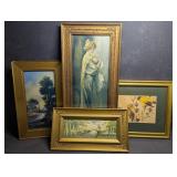 Vintage Maud Stumm Print, American Gold Finches &