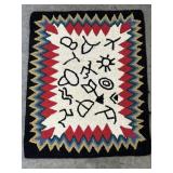Punch Needle Rug , Native American Style 30x24