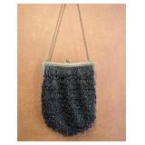 Art Deco Glass Beaded Flapper Purse