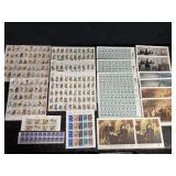 VINTAGE SHEETS U.S. POSTAGE STAMPS VARIOUS