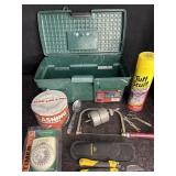 TOOL BOX W/ LEATHERMAN MUTI-TOOL SHEARS, ADHESIVE