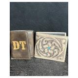 2 WALLETS SOUTHWESTERN FLORAL & TURQUOISE W/
