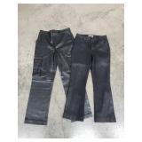Womens Pleather Pants & Shiny Black Jeans 8 & 10