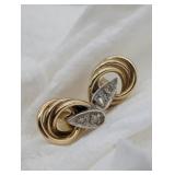 14k YELLOW GOLD DIAMOND EARRINGS