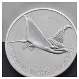 1.5 OZ FINE SILVER AUSTRALIAN SPOTTED RAY COIN