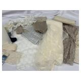 Lot of Vintage Lace Fabric & Trim + Yards of