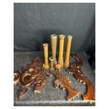 WOOD THREAD SPOOLS, FURNITURE PCS. & CARVED