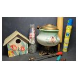Hand Painted Bird House, Rolling Pin ++