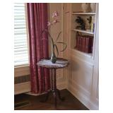Antique Pie Crust Lamp Table w/ Tripod Base
