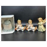 4 Hummel Annual Ornaments, 2- 1989 , 1990 Angel &