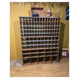 Antique Post Office Mailbox Cubby Cabinet Divider