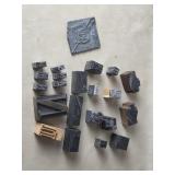 Vintage Letterpress Printing Blocks / Printing