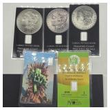 5- 1 GR .999 FINE SILVER BARS ON CARDS