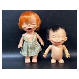 2 1960ï¿½s Japan Dolls, Red Headed Brat  & Shiba