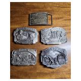 Levi Strauss & Co Brass + Ames Tools Belt Buckles