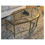 Mid-Century Brass Coffee Table by Mastercraft