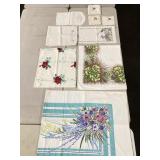 VINTAGE FLORAL TABLE CLOTHES INCLUDING SIMTEX W/