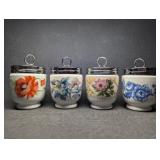 4 Pc Royal Worcester Egg Coddler Lot, Porcelain