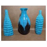 Turquoise Vases, Ceramic & Glass