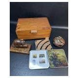 Wood Carved Bear, Souvenir Box, Crystal Bridges