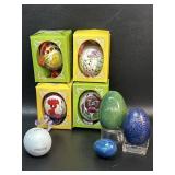 Hand Painted Egg Ornaments, Onyx , Cloisonnï¿½ +