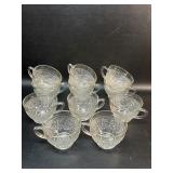 11 Vintage Anchor Hocking Sandwich Punch Cups w/