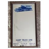 Vtg Advertising Mirror Harp Trucking Harrison AR