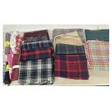 Lot of New Fabric Yardage : Wool Plaid + Remnants