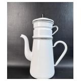 VTG Enamel Drip Coffee Pot Complete