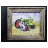 Dale Napkins Print in Rustic Frame Oliver Super
