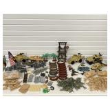 LARGE LOT MILITARY TOYS SPECIAL FORCES CAMP,