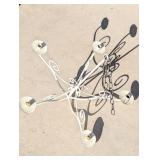 CHANDELIER 5 CANDLESTICK HOLDERS SHABBY CHIC 22"