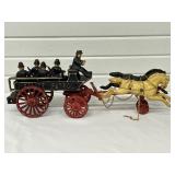 Vintage Cast Iron Police Patrol Wagon & Horses ,