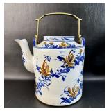 VTG Oriental Crock Style Large Tea Pot, Brass