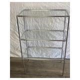 3-TIER GLASS & METAL SHELF UNIT