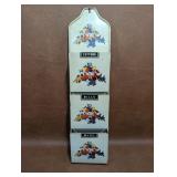 Vintage 3 Pocket Metal Mail Organizer