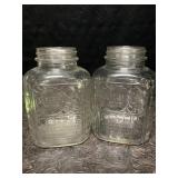 PAIR OF VINTAGE SUNSHINE COFFEE GLASS JARS