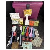SEWING NOTIONS, BUTTONS, PLASTIC DINNERWARE,