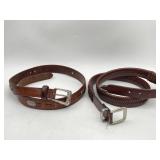 2 LEATHER BELTS 38 IN. & 44 IN.