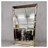 Framed Gold Beaded Style Mirror w/ Beveled