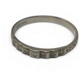 18k White Gold & Diamond Ring 1.4g